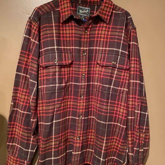 Woolrich Plaid Button Up LongSleeve Shirt Sz MED - Picture 14 of 14